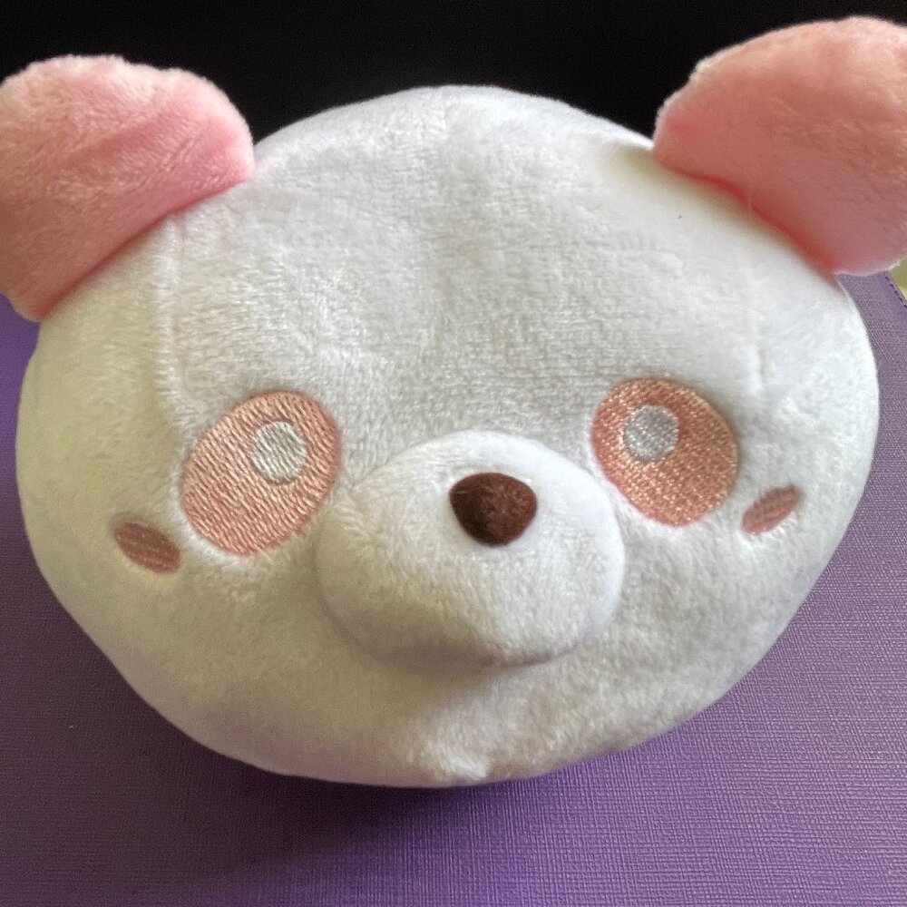 KoroPanda 🐼 pink & white plushie with toe beans 🐾
